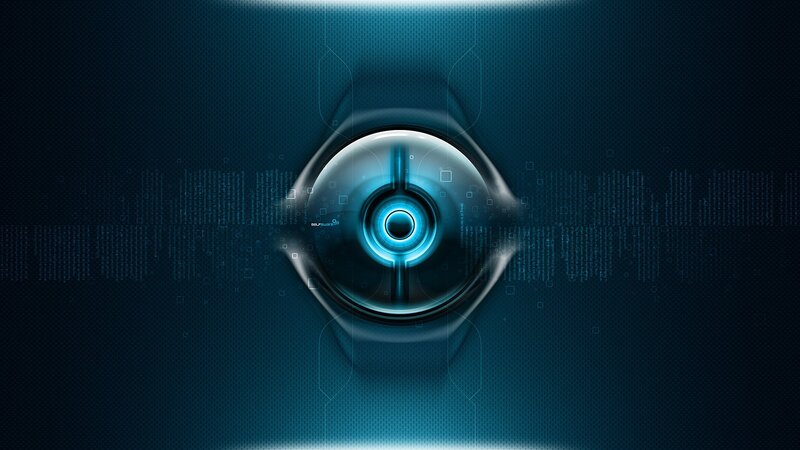 futuristic digital eye design