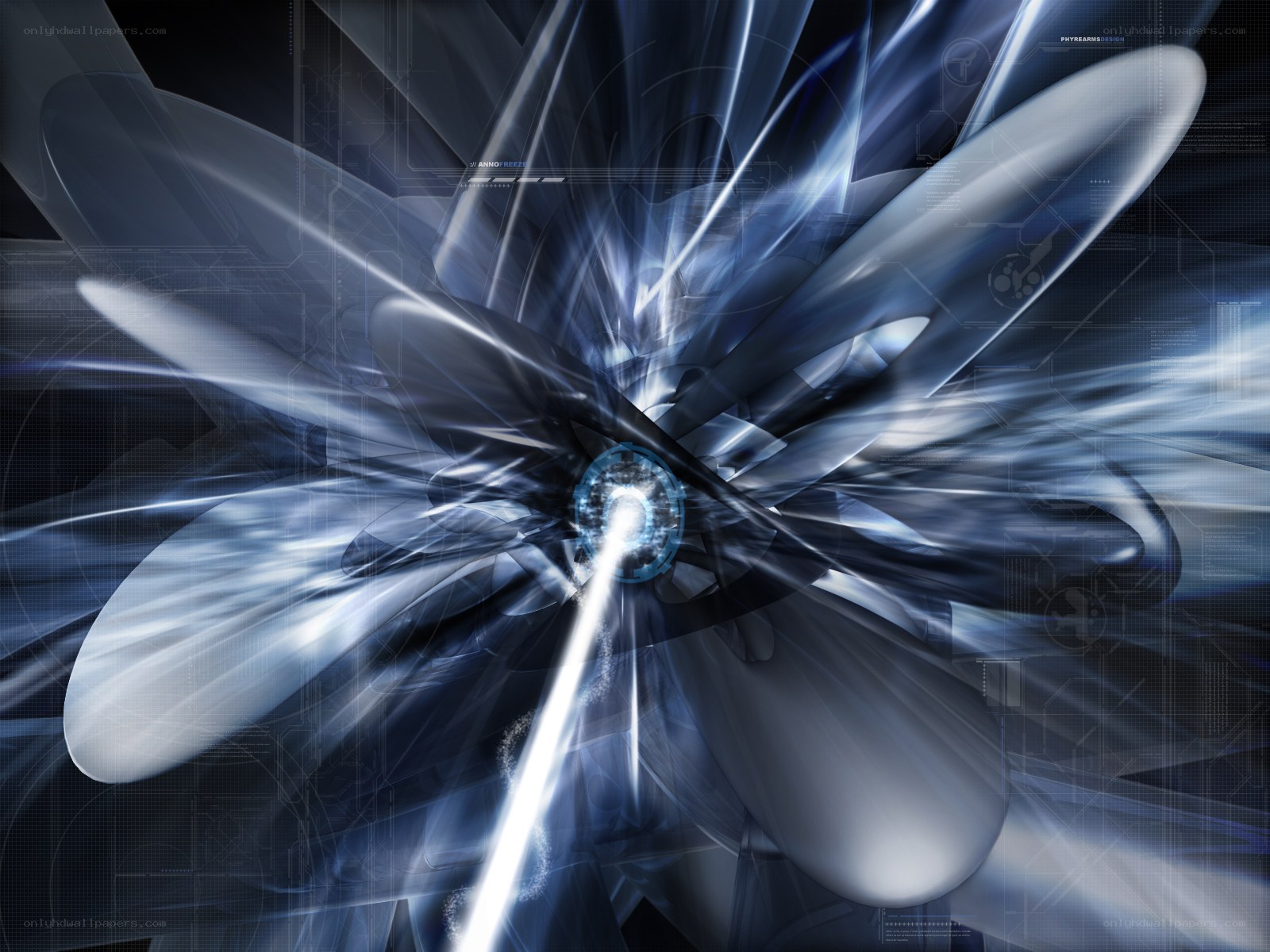 futuristic digital flower