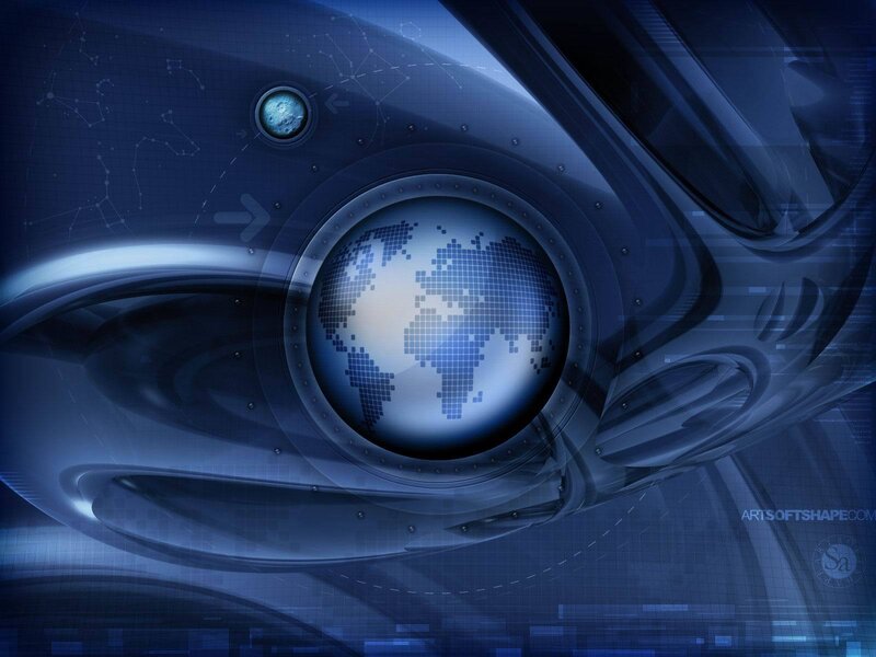futuristic digital globe