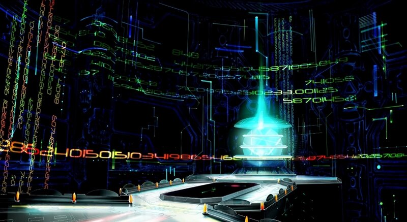 Futuristic Digital Interface — Black