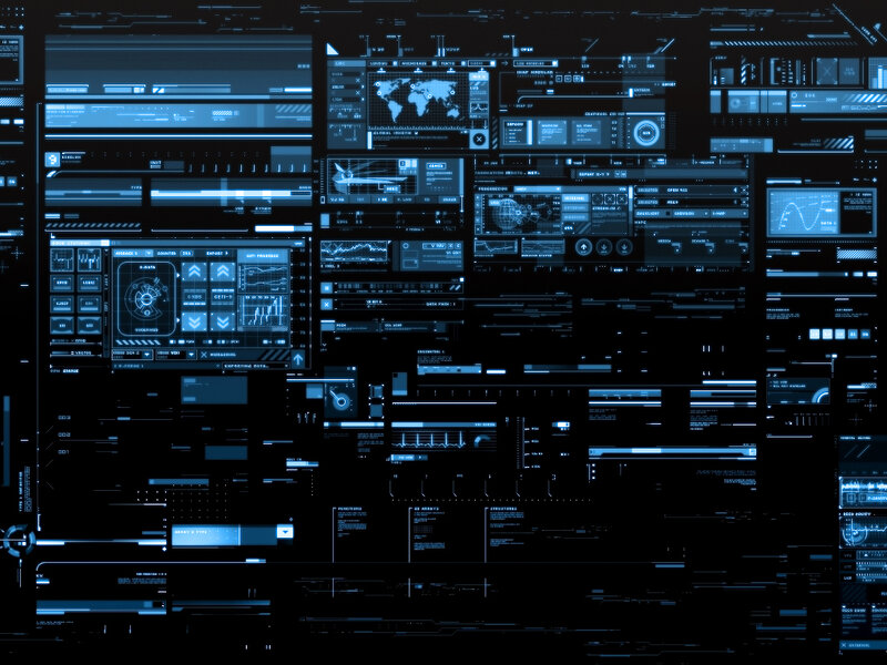 futuristic digital interface dashboard