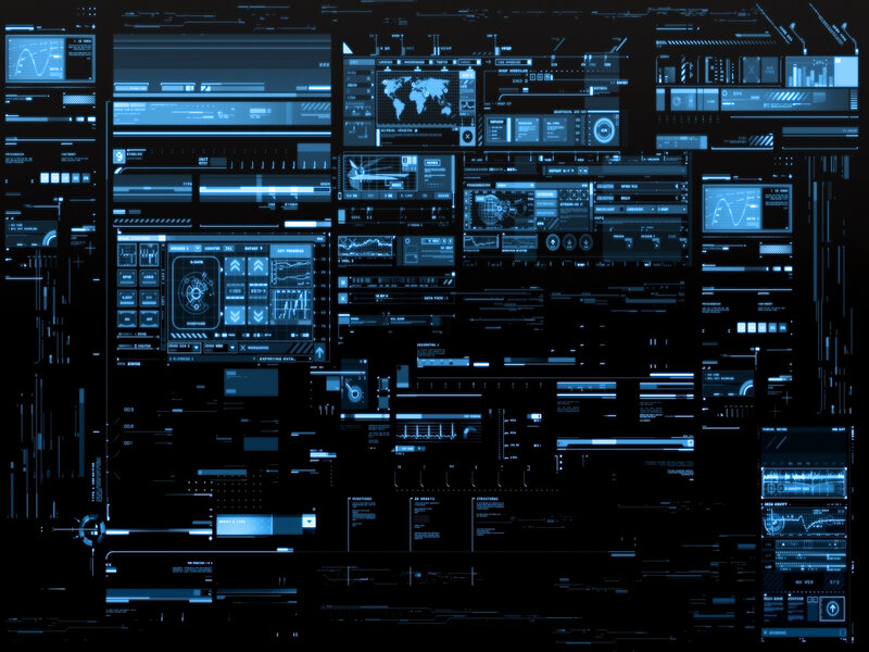 Futuristic Digital Interface — Graphs