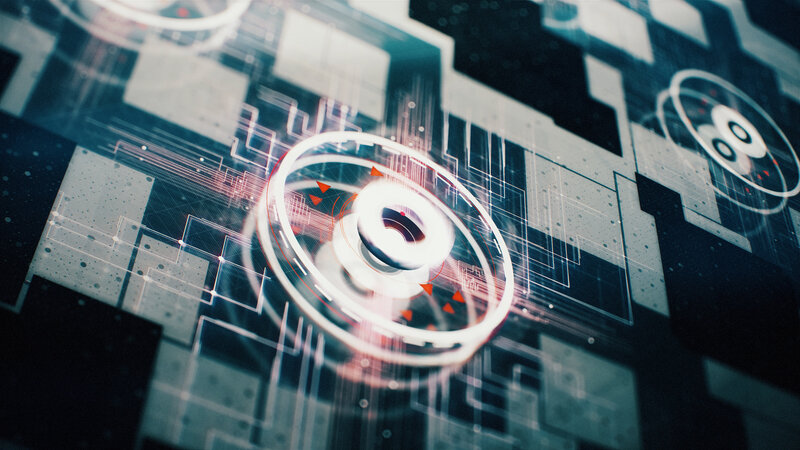 Futuristic Digital Interface — White