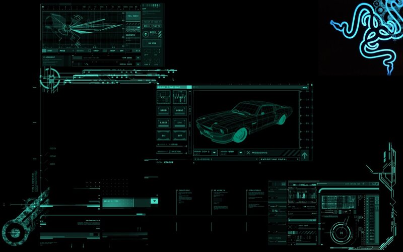 futuristic digital interface with car design