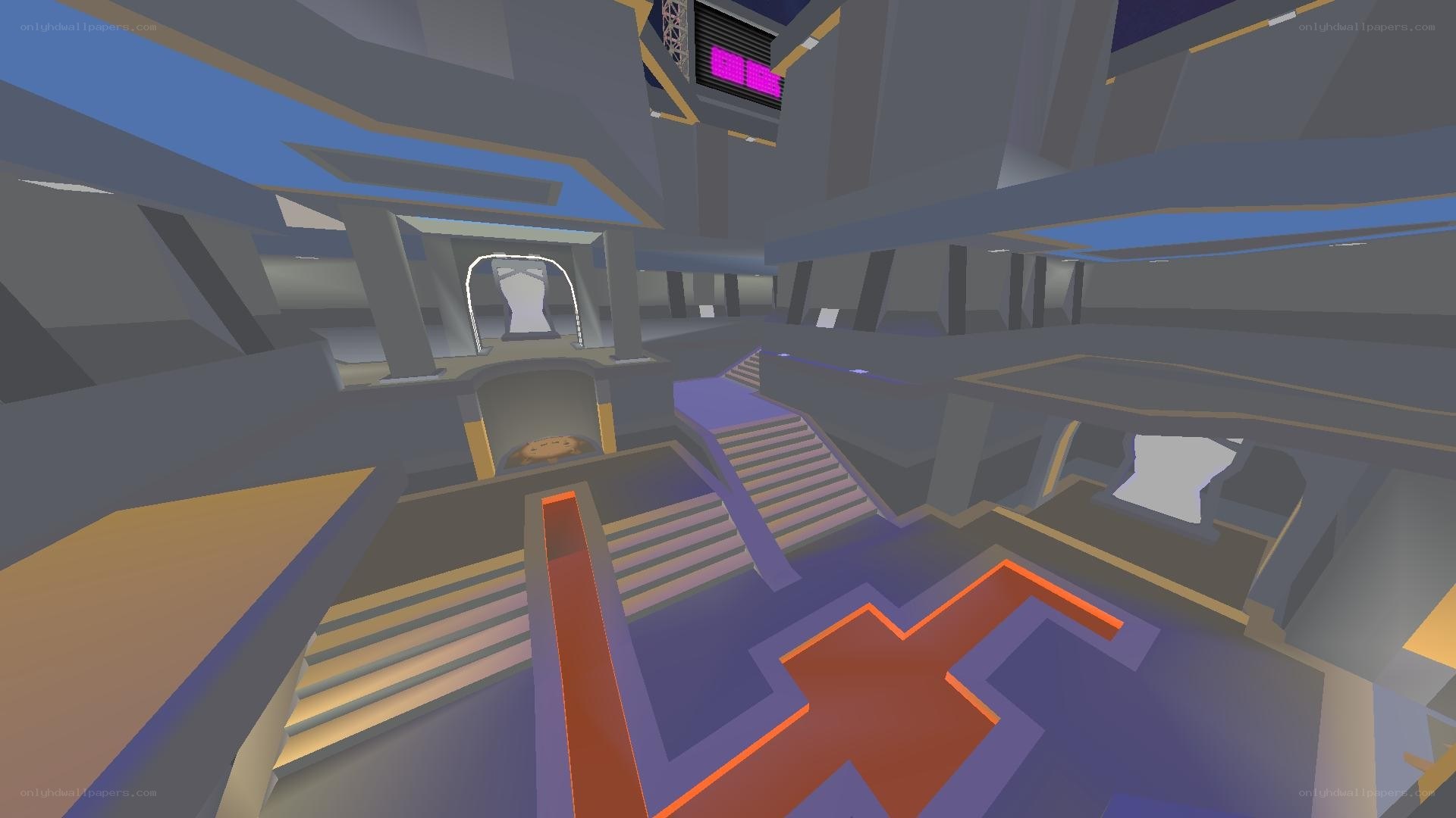 futuristic digital interior