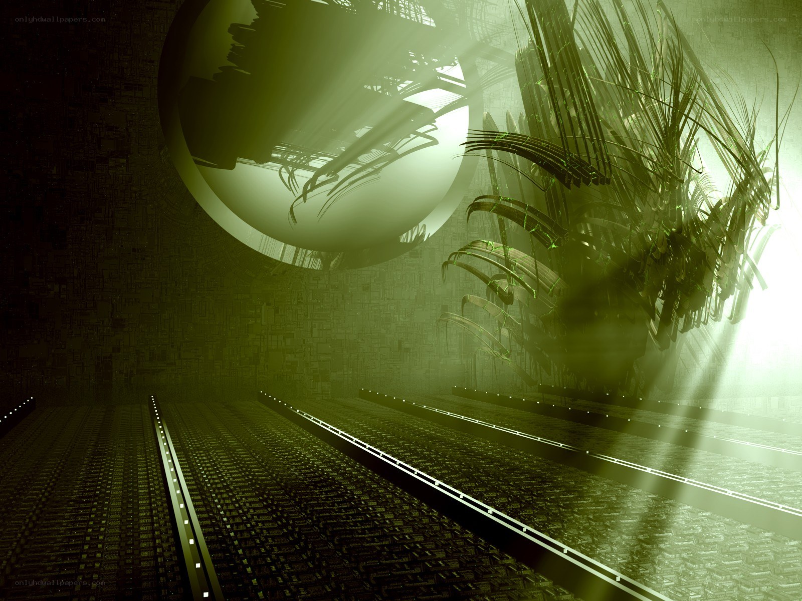 futuristic digital landscape