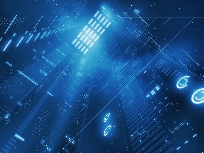 futuristic digital network