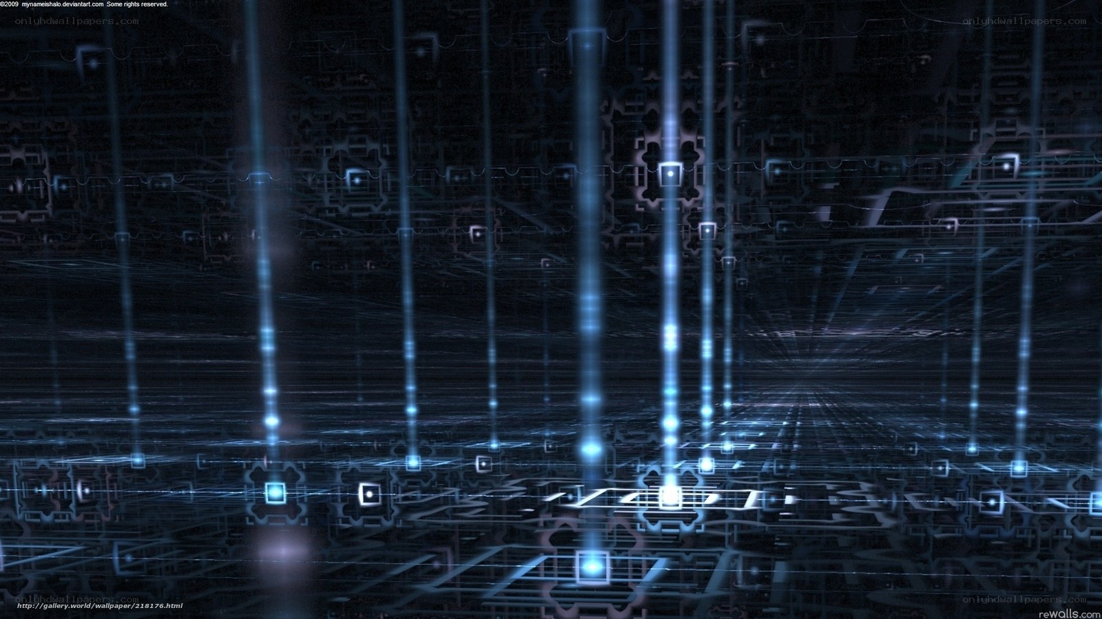 futuristic digital network