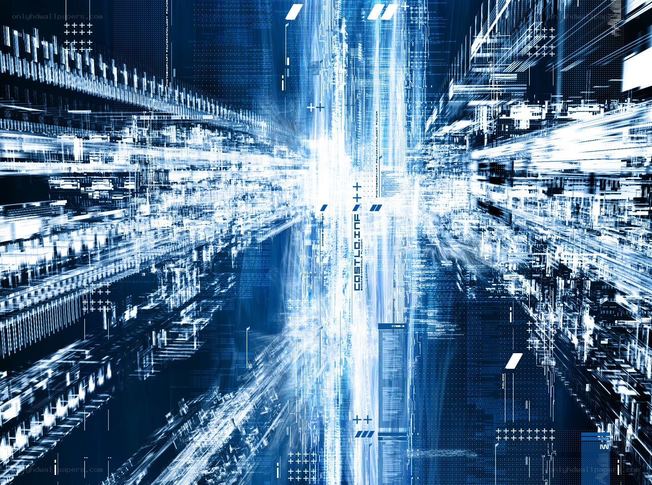 futuristic digital network