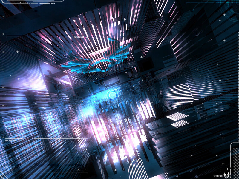 futuristic digital network