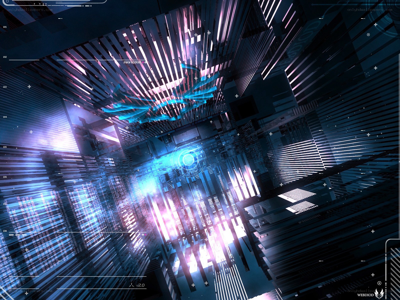 futuristic digital network
