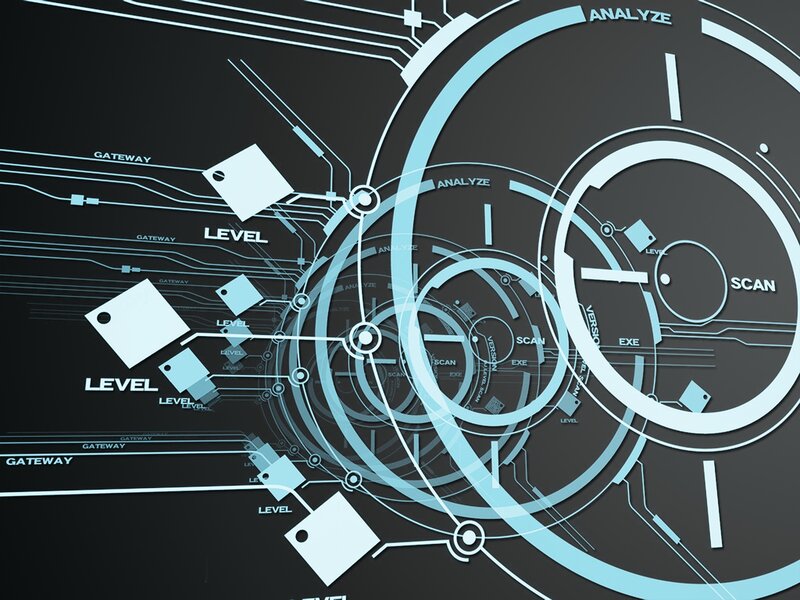 futuristic digital network interface