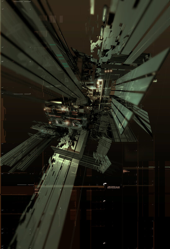 futuristic digital structure
