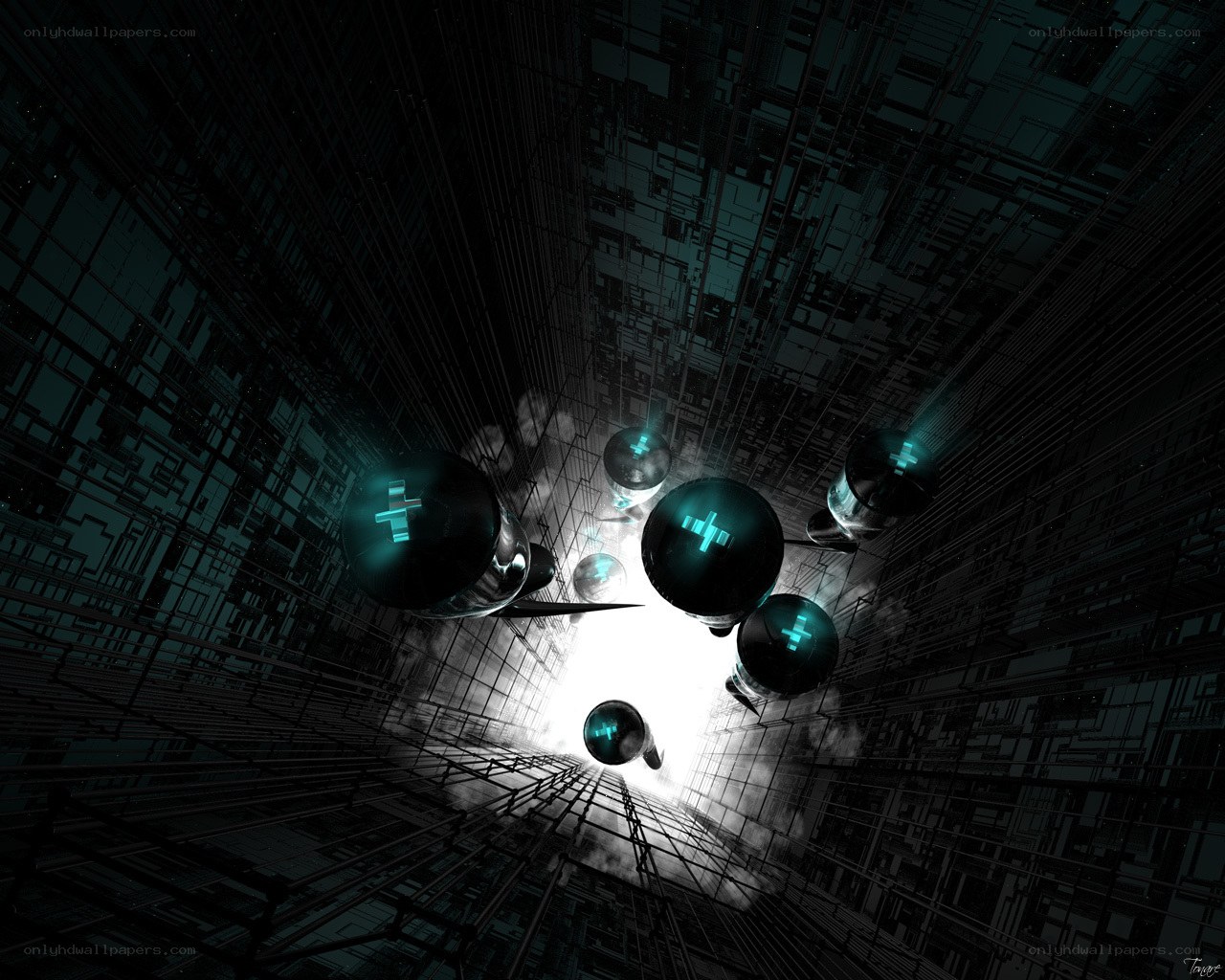 futuristic digital tunnel