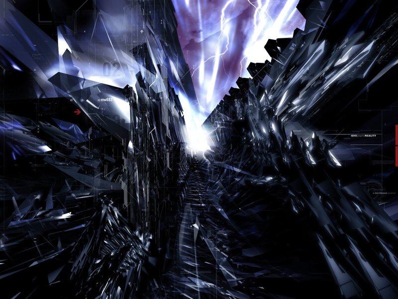 futuristic digital tunnel