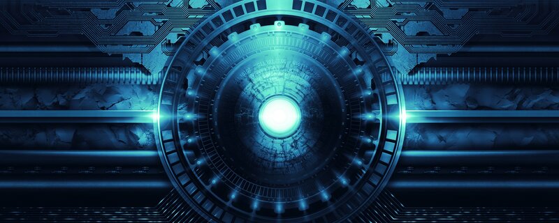futuristic digital tunnel