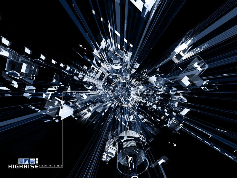 futuristic digital tunnel
