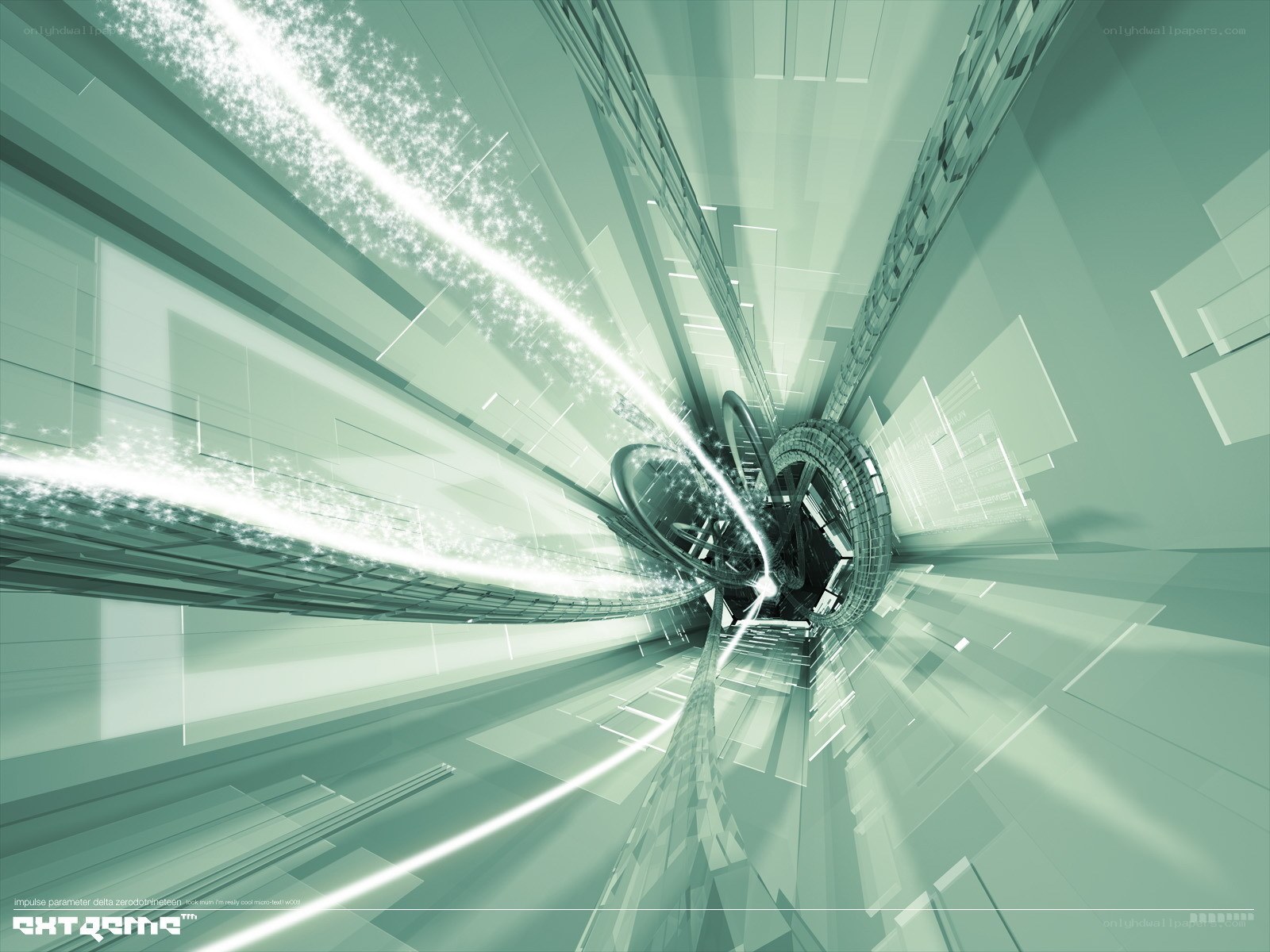 futuristic digital tunnel
