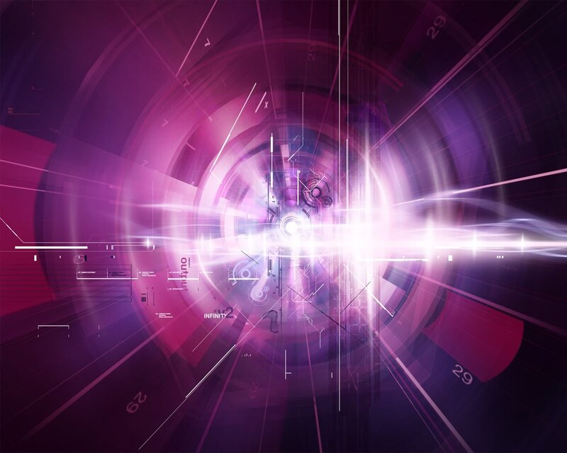 futuristic digital tunnel