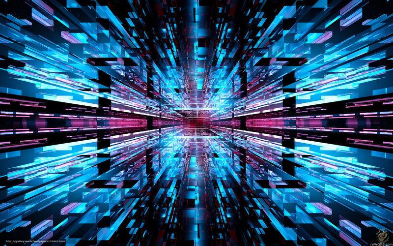 futuristic digital tunnel