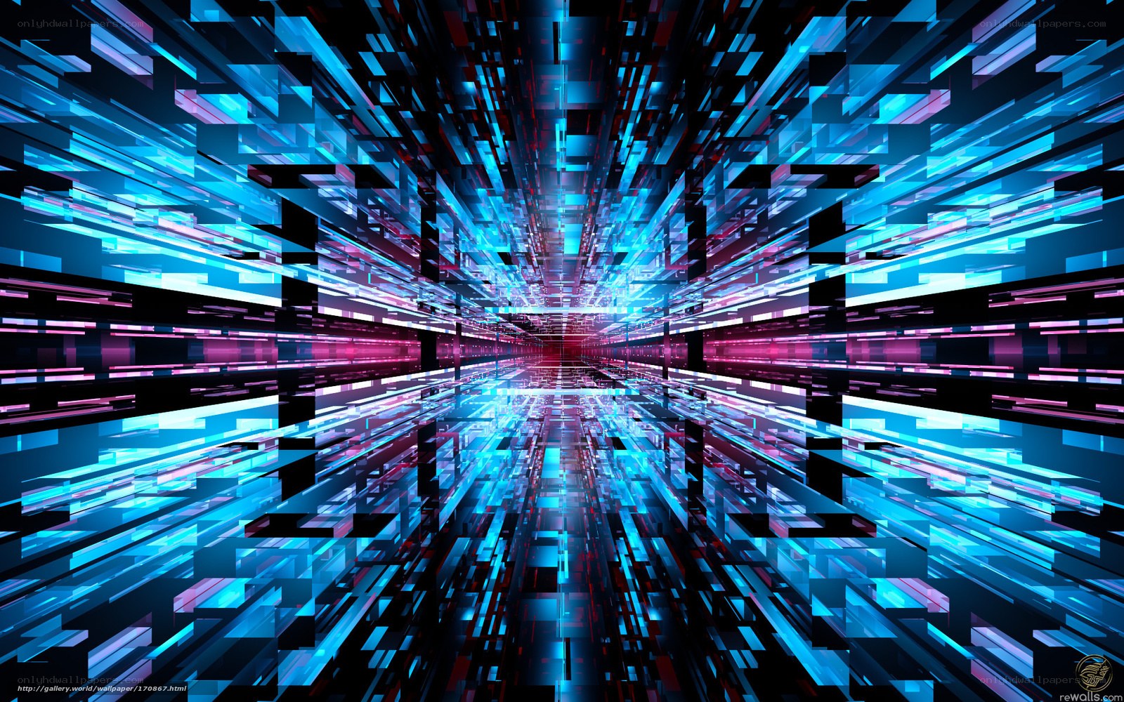 futuristic digital tunnel