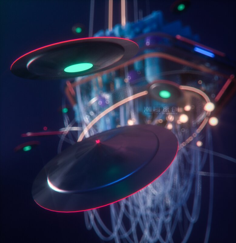 Futuristic Disc Objects