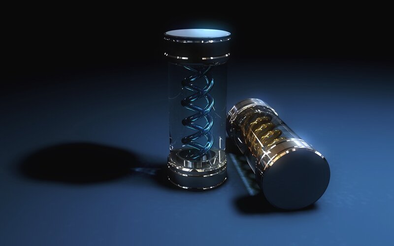 Futuristic DNA containers