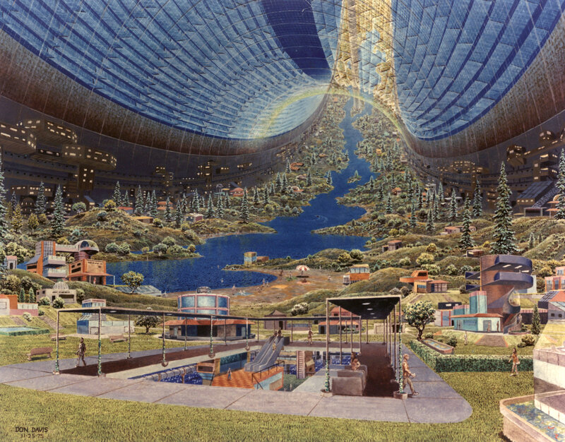Futuristic dome city