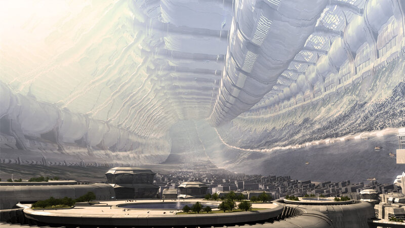 futuristic dome city