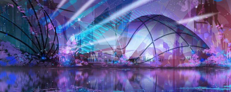 Futuristic Dome Structure — Purple, Dreamy