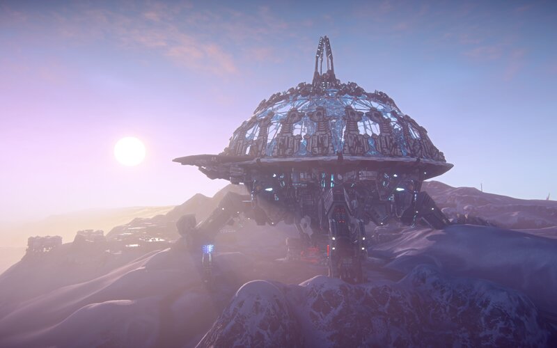 Futuristic Dome Structure — Purple
