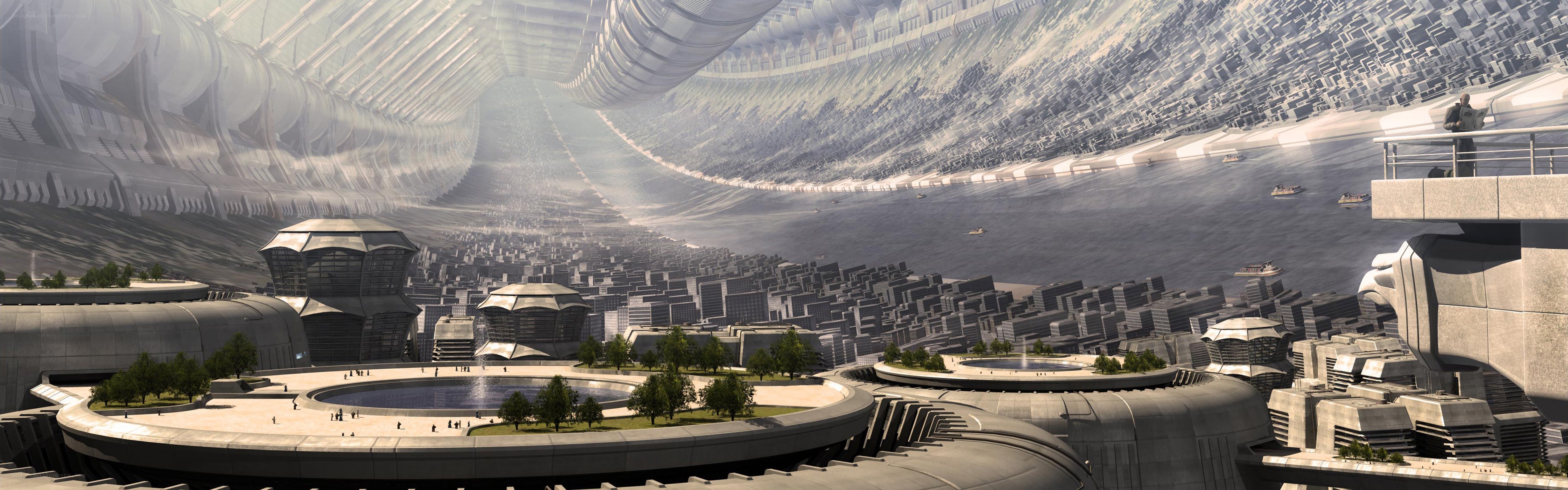 futuristic domed city