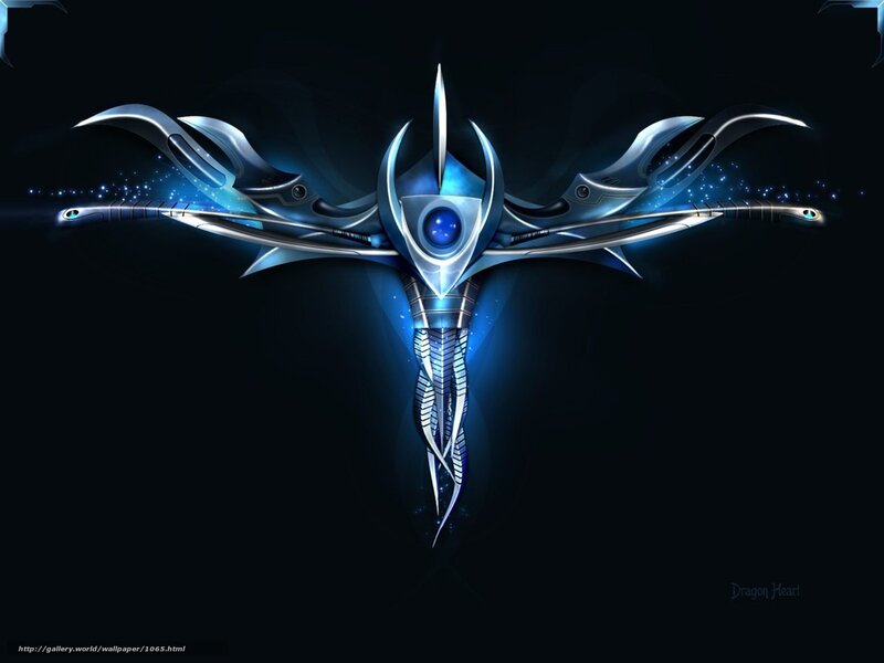 Futuristic Dragon Heart Emblem