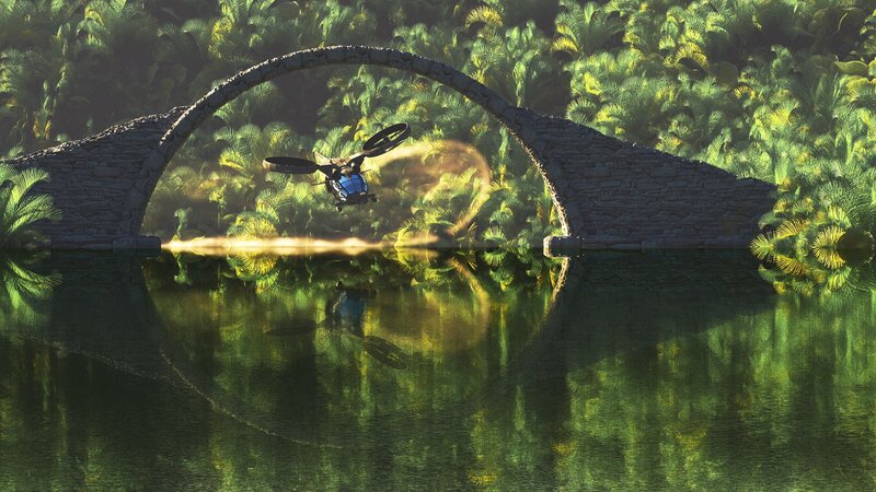 Futuristic Drone Flying