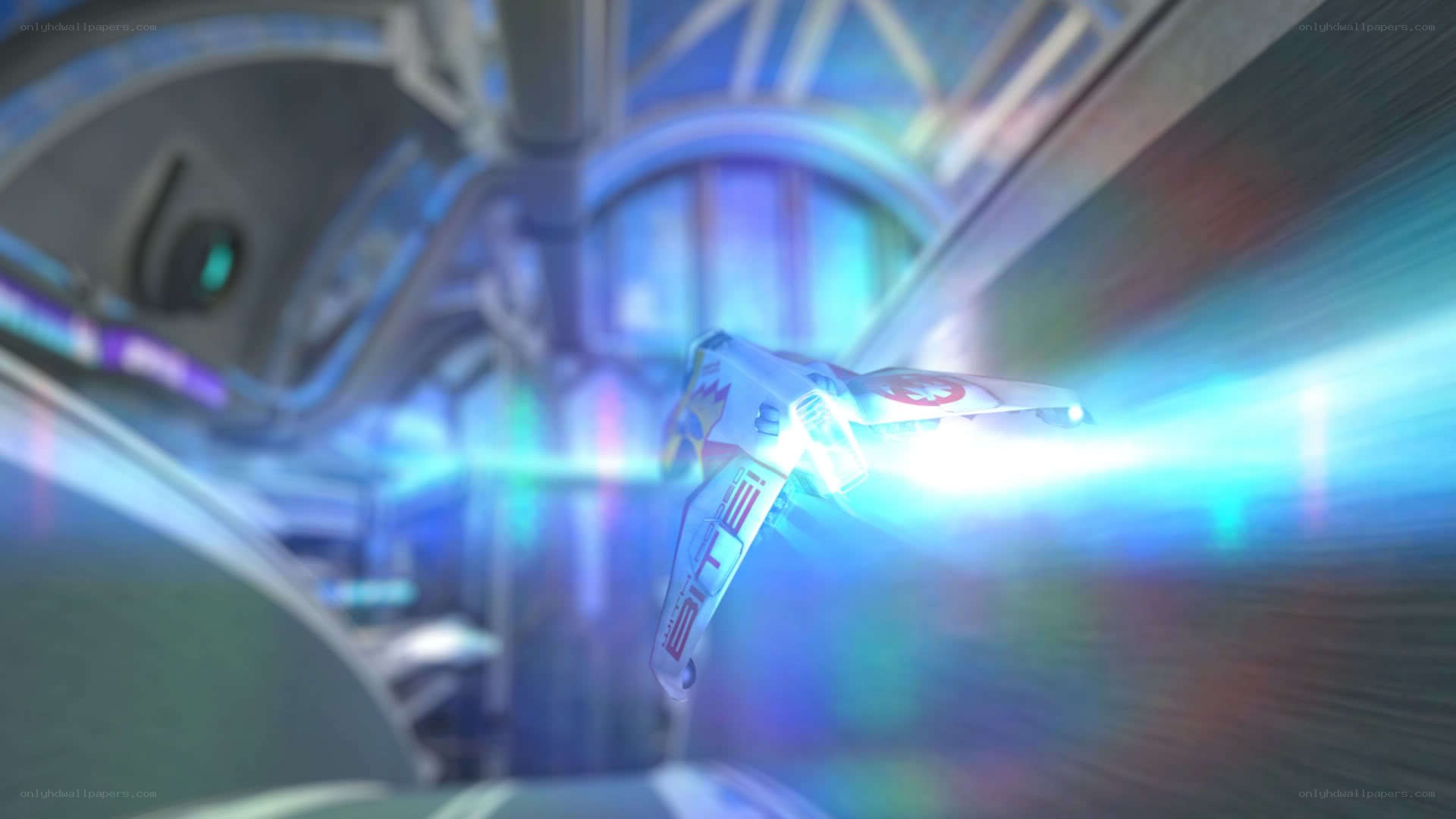 futuristic drone in motion