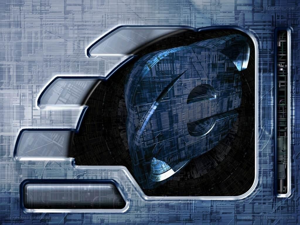 futuristic e logo design