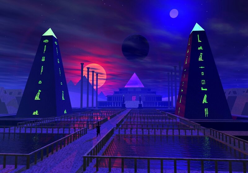 futuristic egyptian landscape