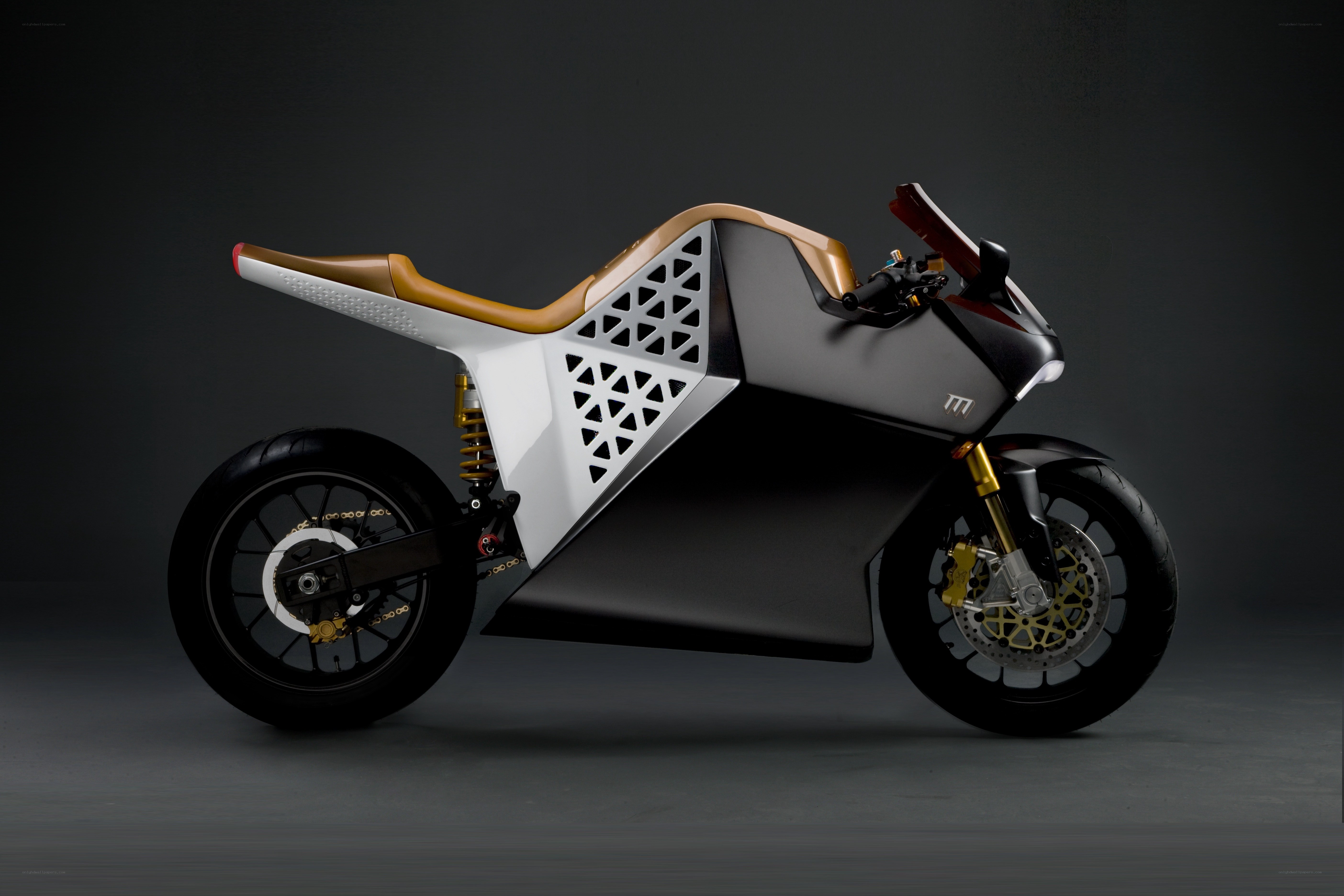 futuristic electric motorcycle