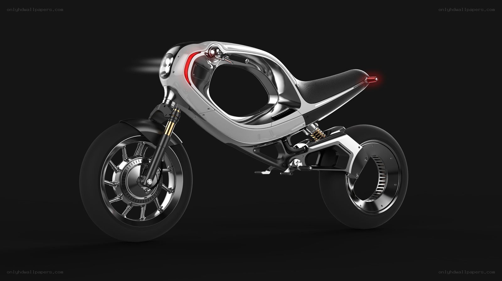 futuristic electric motorcycle