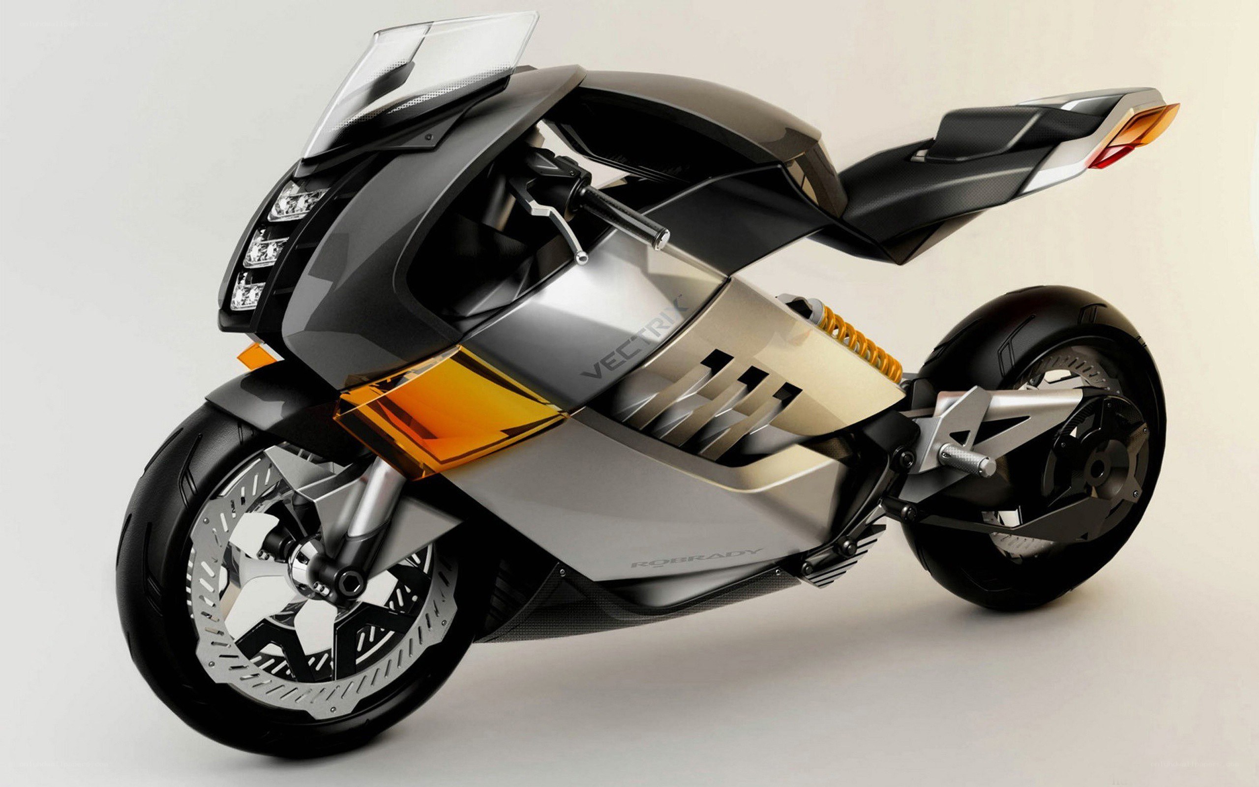 futuristic electric motorcycle