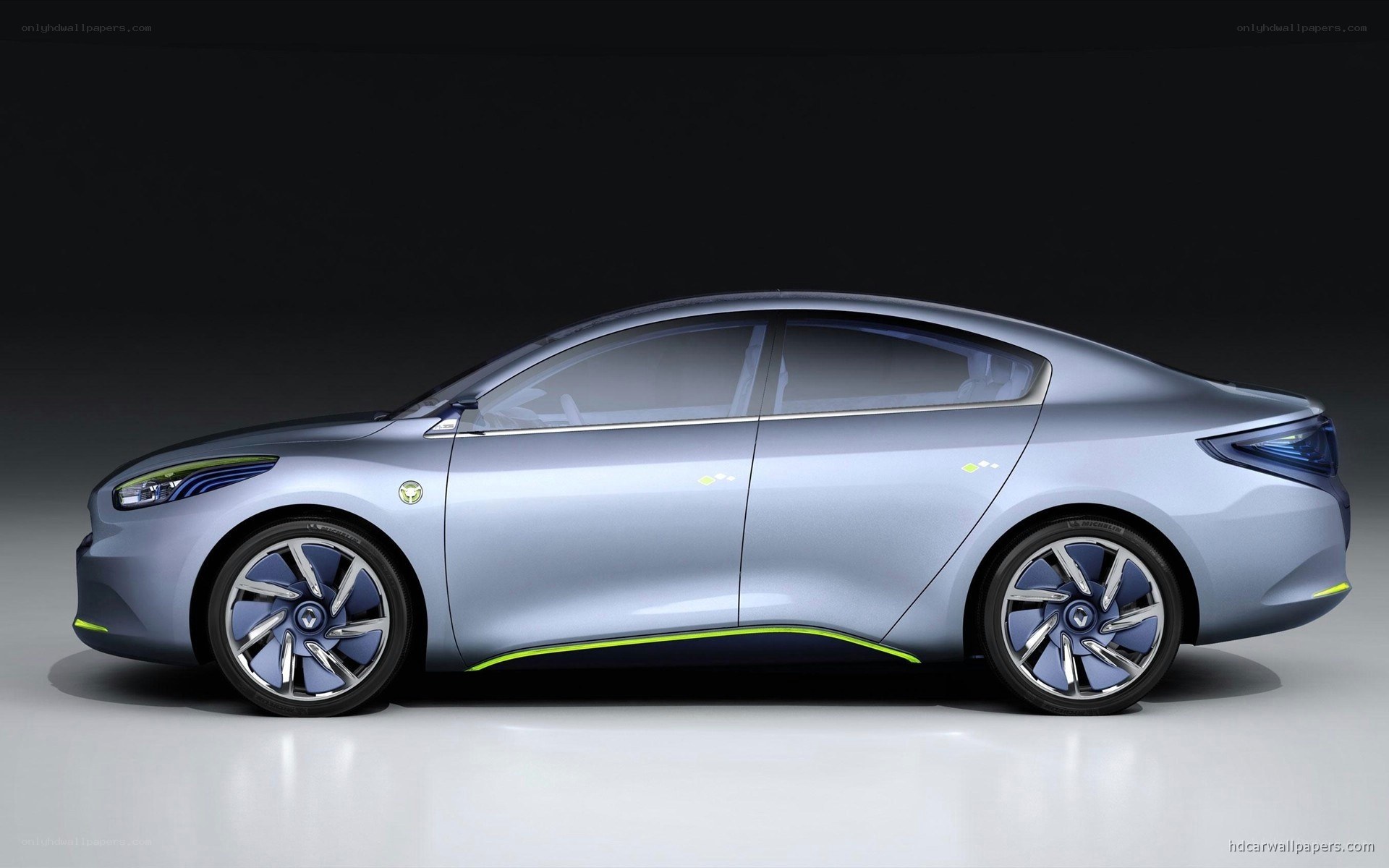 futuristic electric sedan concept