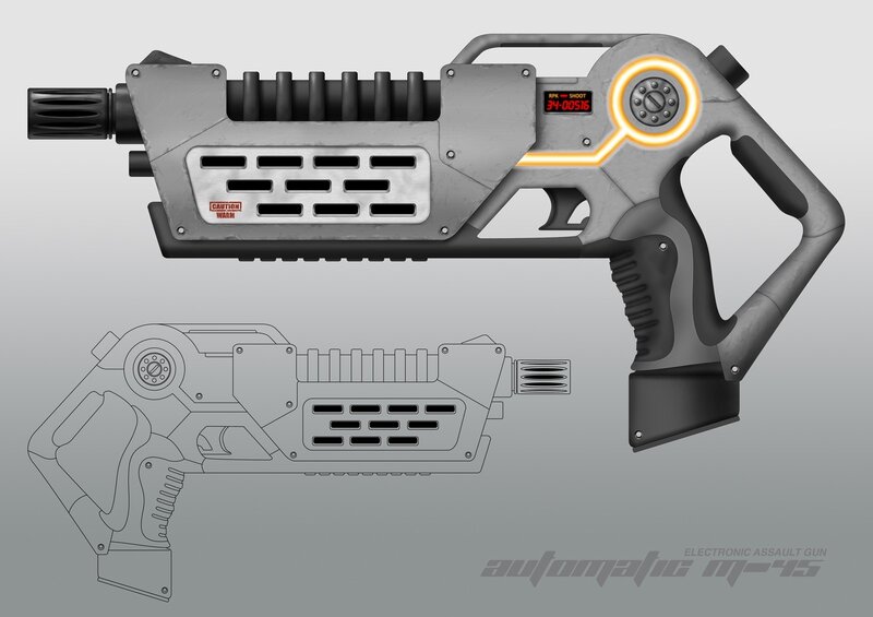 futuristic electronic assault gun