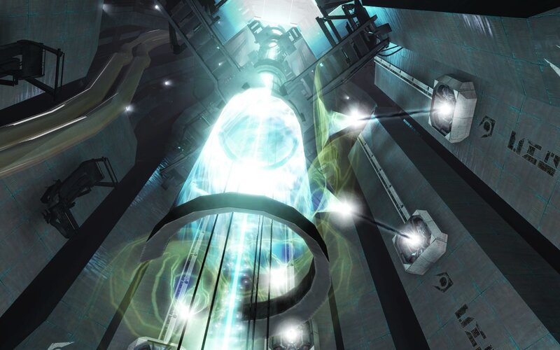futuristic energy core chamber