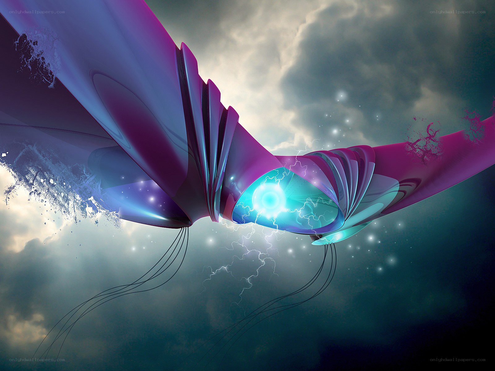 futuristic energy creature