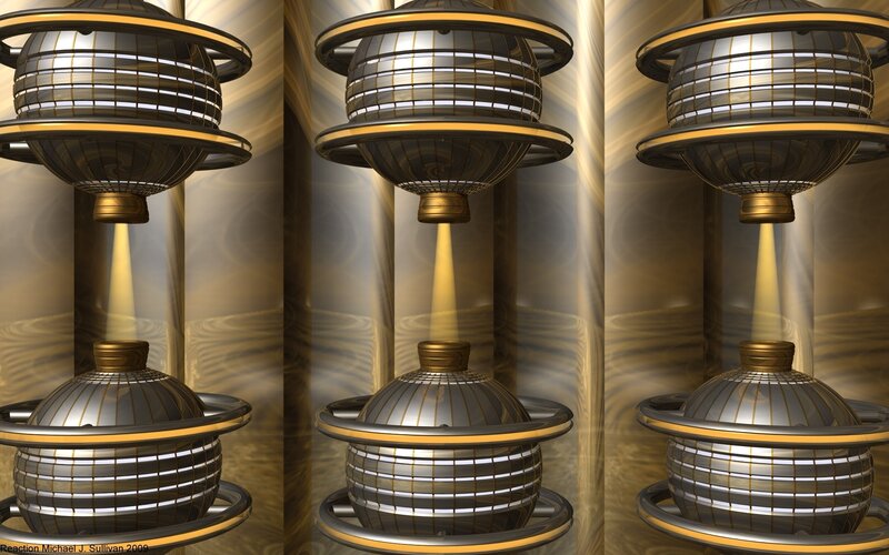 Futuristic energy spheres