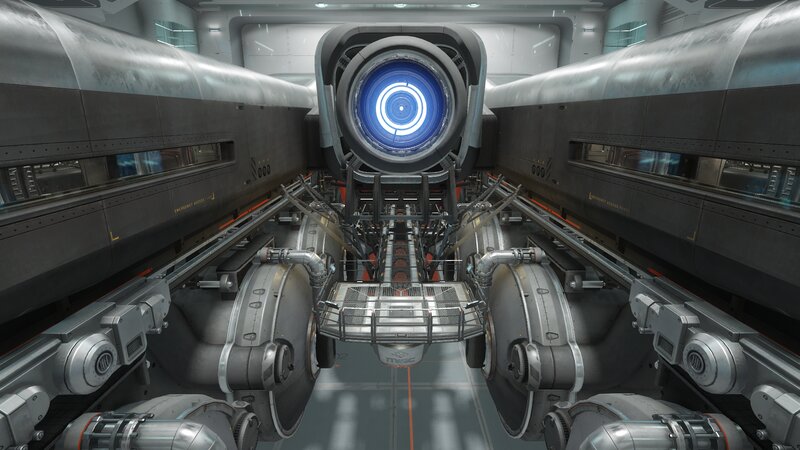 Futuristic Engine Core — Gray