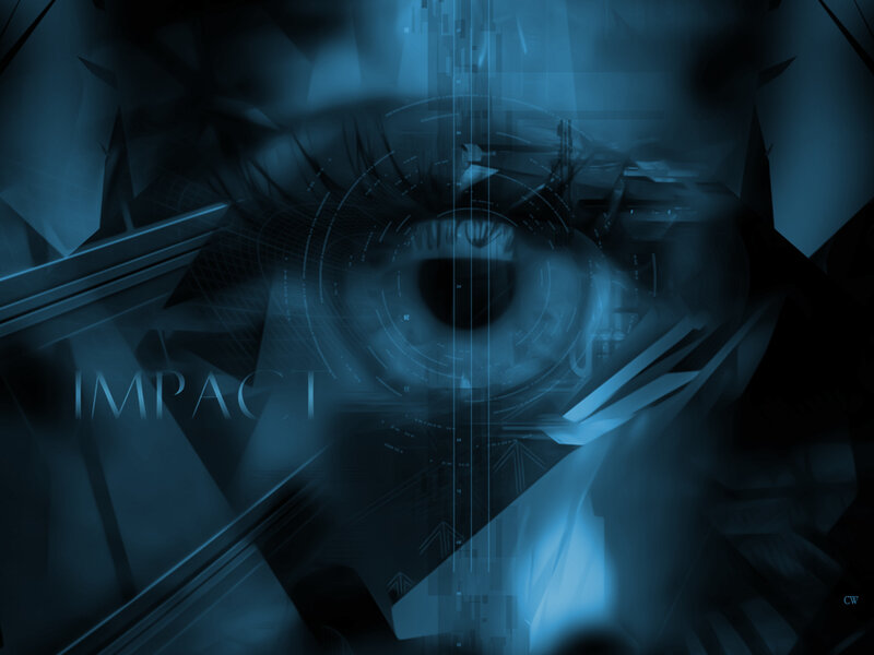 futuristic eye with digital overlay