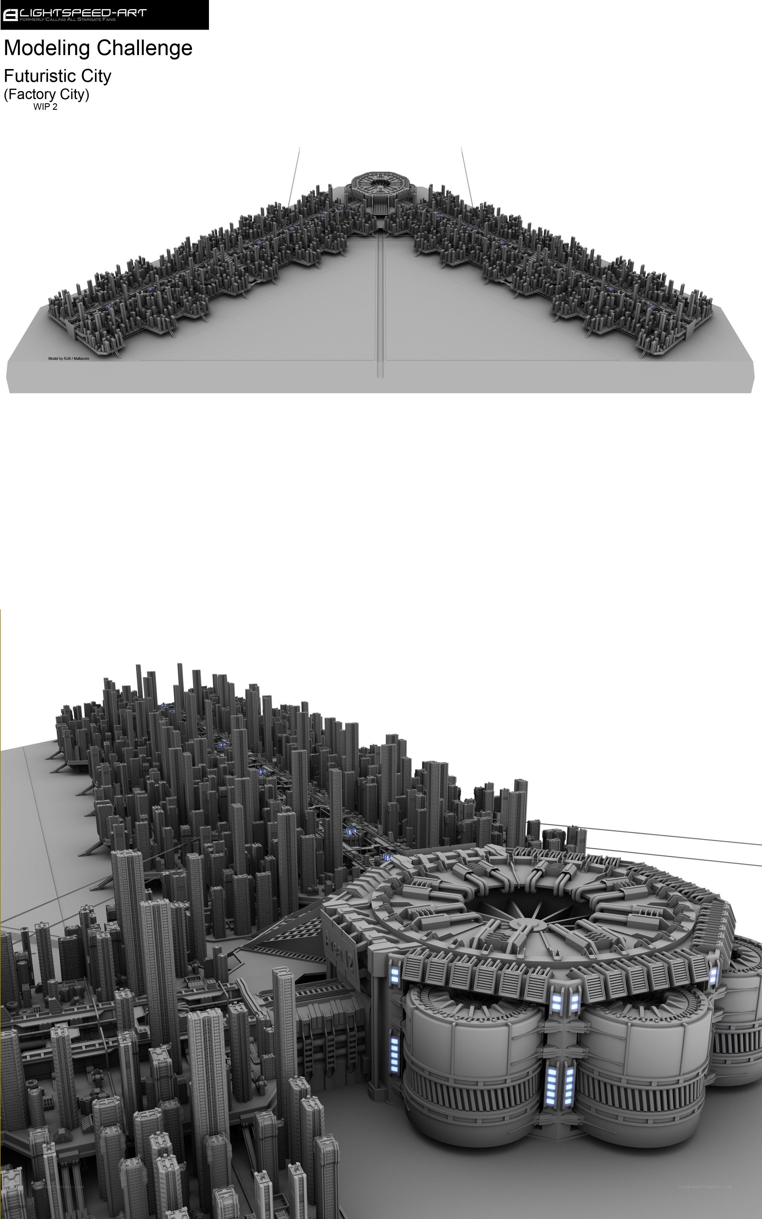 Futuristic Factory City Model