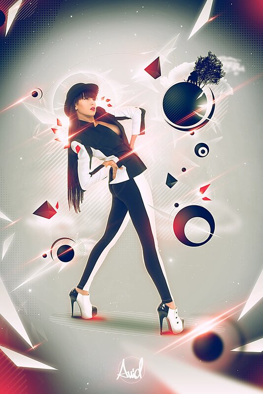 futuristic fashion portrait