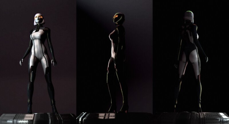 futuristic female character design